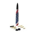14cm camouflage pattern and American flag bullet car antenna for universal vehicle fit