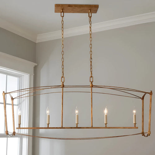 Four-head villa high stair droplight ceiling lamp in iron construction