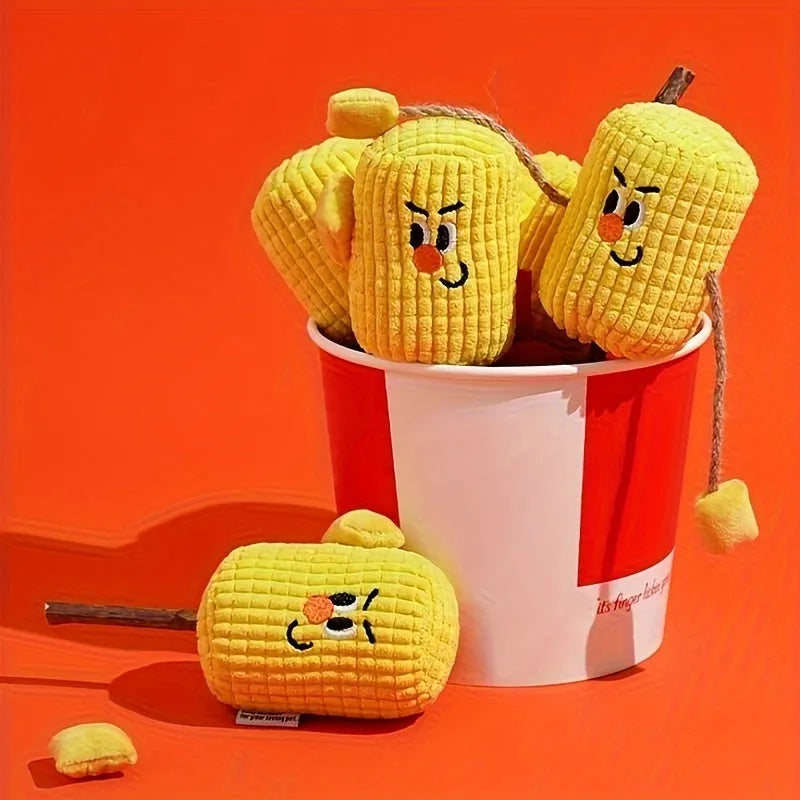 Corn cob cat dental toy with Polio wood construction and catnip infusion