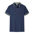 Slim fit cotton blend polo workwear shirt with collar and short sleeves in multiple colour options