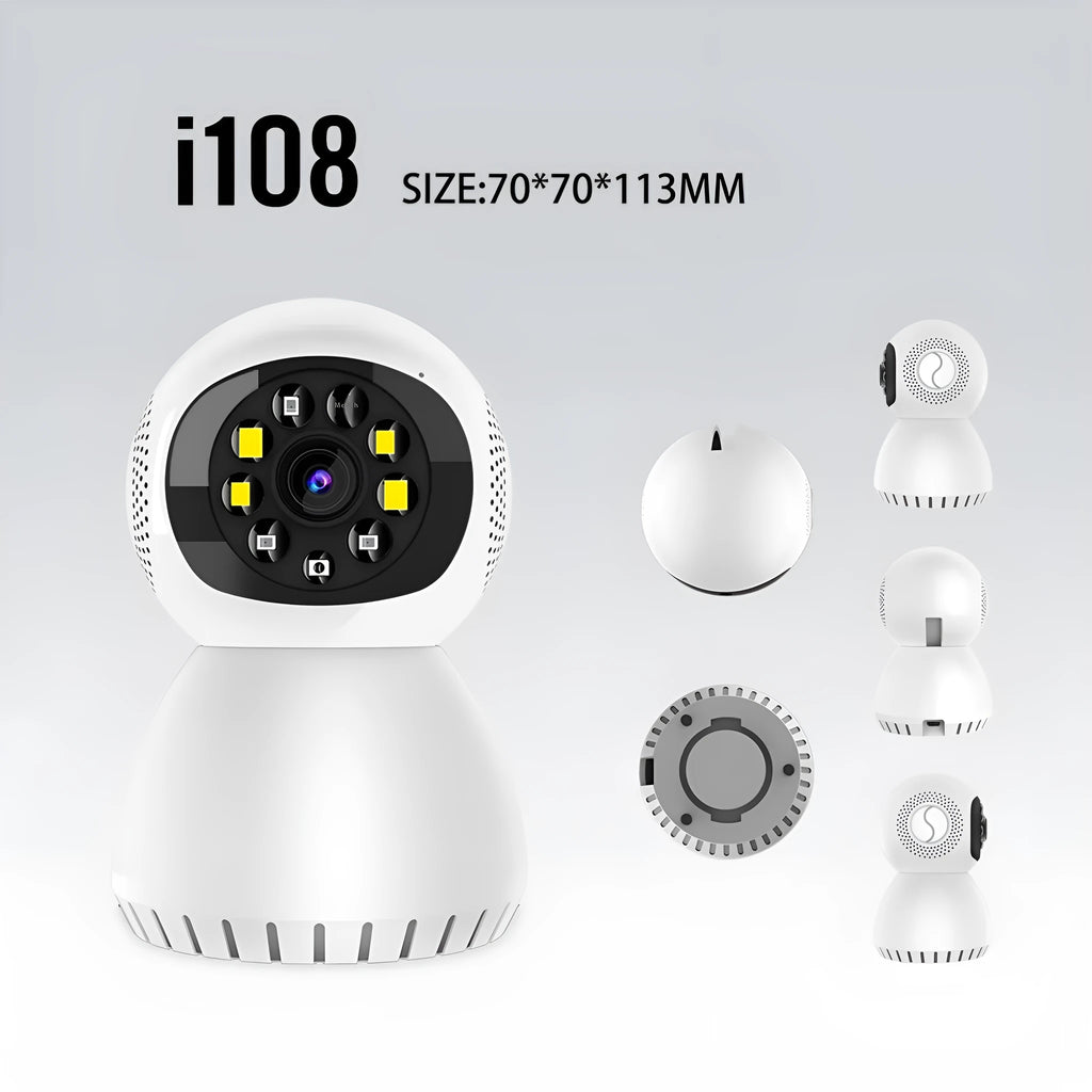 Dual-frequency wireless 1080p HD home security camera with ABS housing and mounting bracket