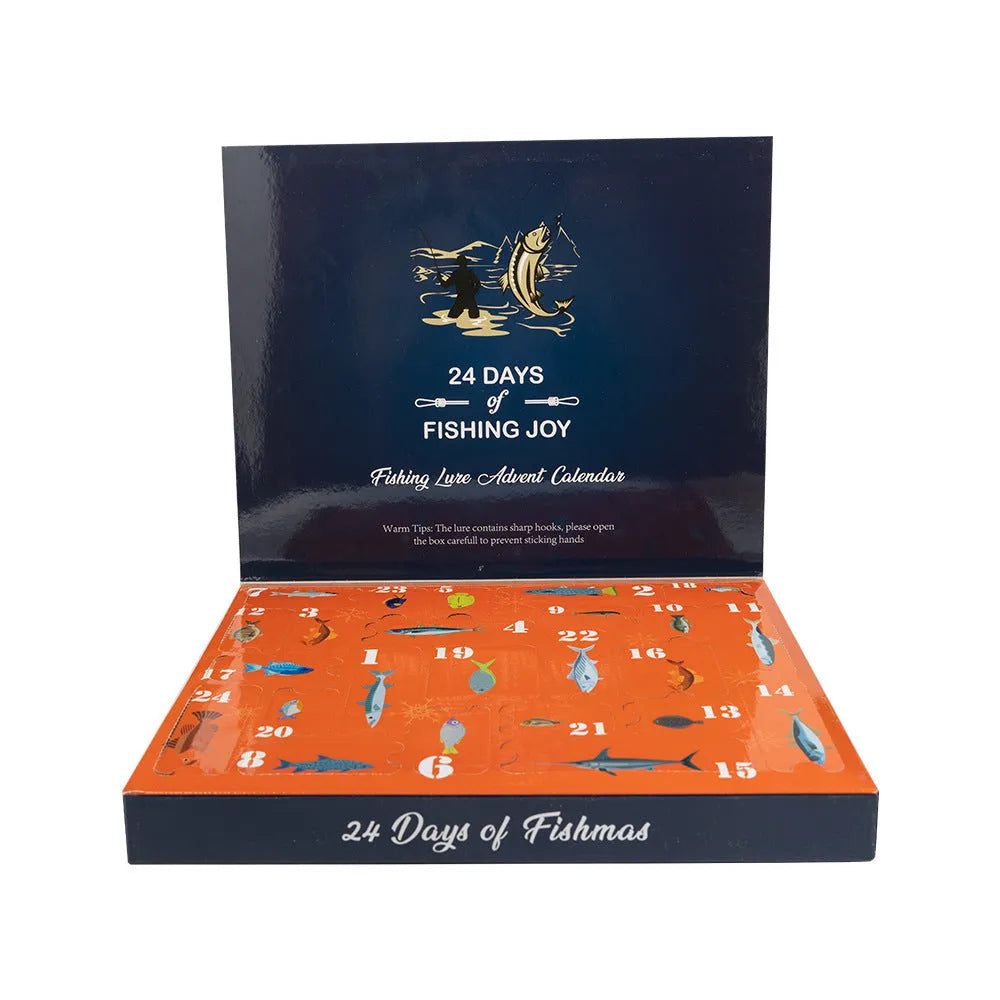 Christmas Mino Bog themed 24-piece metal fishing tackle blind box set, colour 01 style.