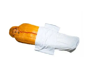 Outdoor climbing sleeping bag cover with mummy structure and dirt-proof construction