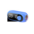 Extra Bass portable Bluetooth speaker with digital LED clock display in compact rectangular design