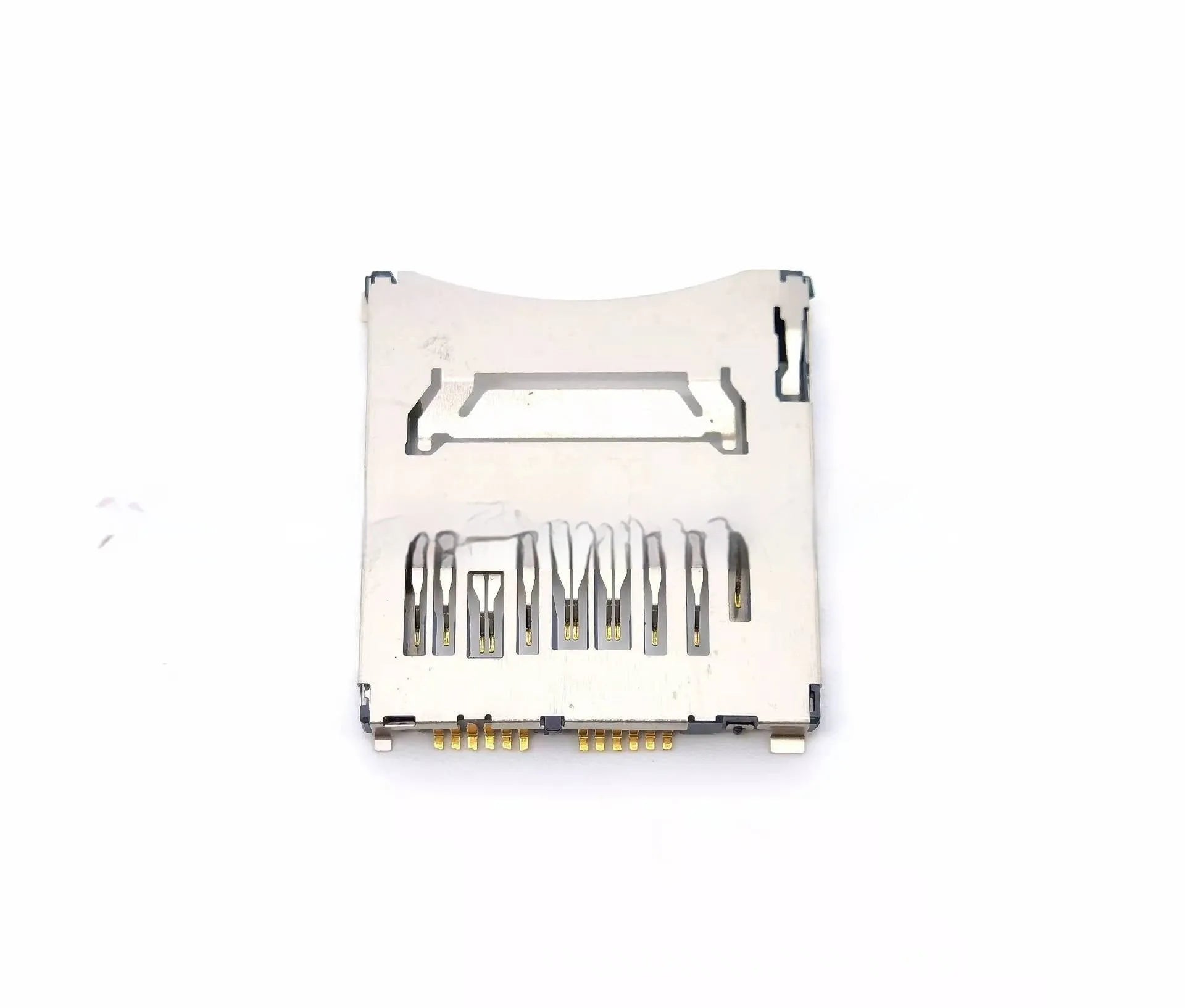 Alloy camera memory card storage slot in high foot or low foot variations