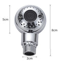 Silver non-pressure handheld shower head for gentle pet and baby washing