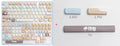High Sea Salt Cat pastel PBT keycap set for mechanical keyboards with 7u spacebar supplement