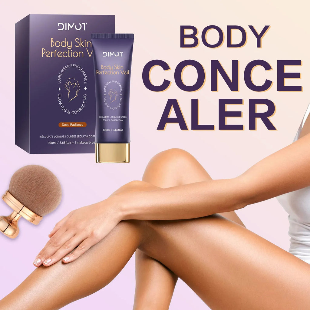 108ml waterproof body concealer cream tube with brush applicator for tattoo and birthmark coverage