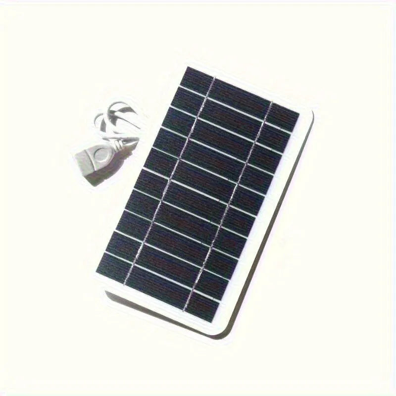 2W 5V portable solar panel charger measuring 157x94mm with USB cable for mobile devices