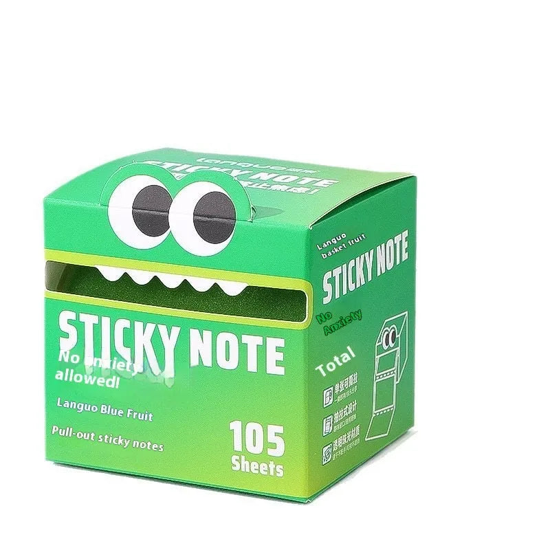 Transparent sticky notes with pearl gradient design in six colour options, 105-page pad