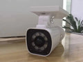 White solar garden light with simulation camera, 18 LEDs, IP67, 5W, ABS and aluminium alloy construction