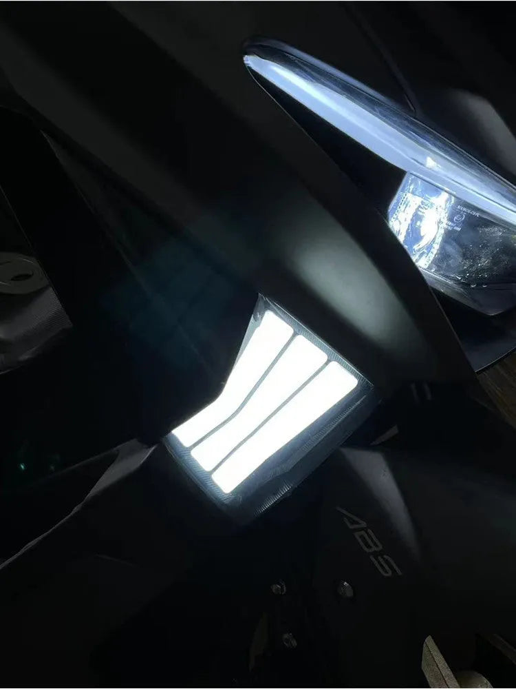 Yellow LED cornering indicator lamp kit for Tianying TS150 motorcycle models 2020 to 2022.