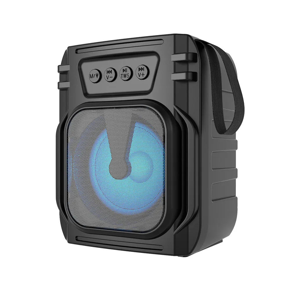 3107 colour portable Bluetooth speaker with USB charging cable