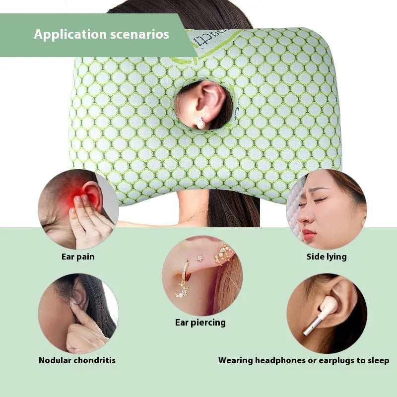 Beauty salon single hole ear pillow in New Chinese style, shown in a grey colour option.