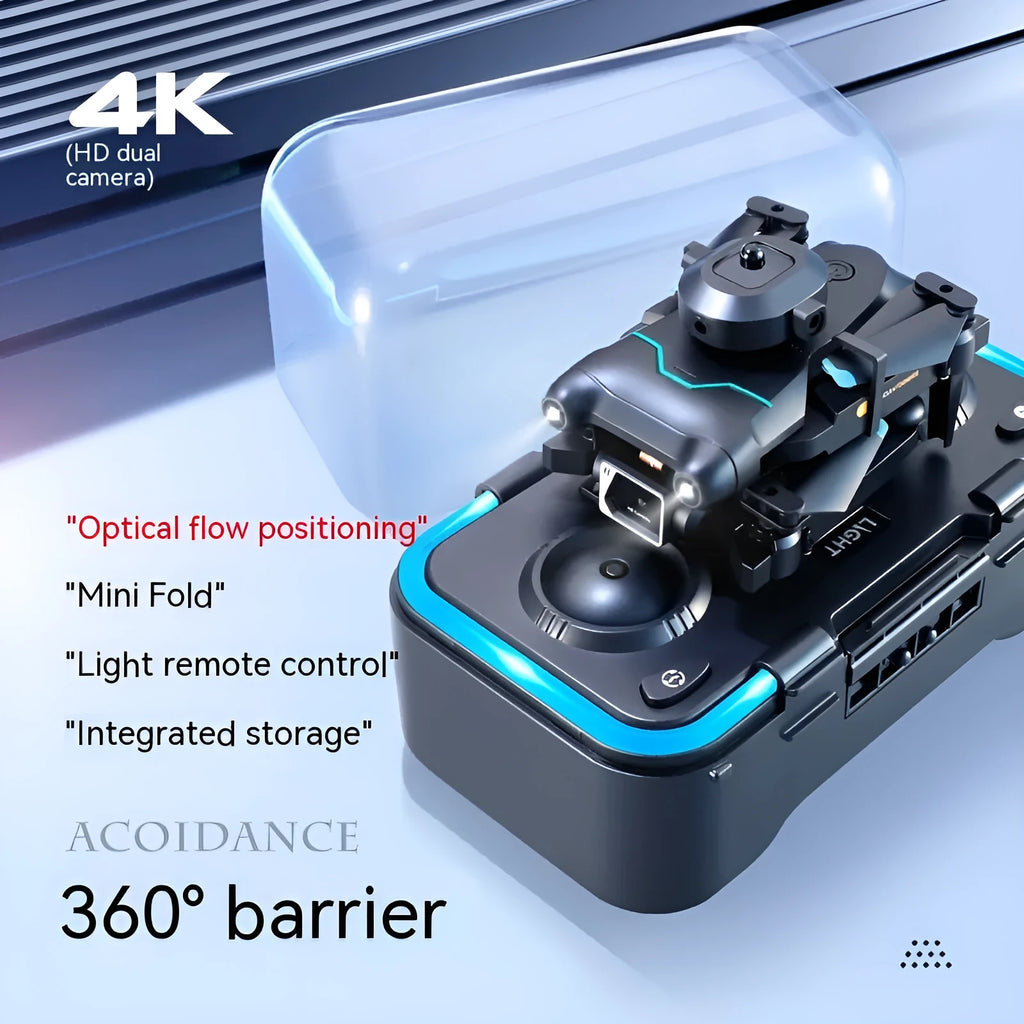Black four-axis obstacle avoidance aerial photography drone under 30cm with dual camera