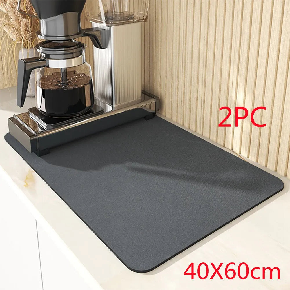 Square technical cloth drainage mat with black colour and rubber anti-slip backing