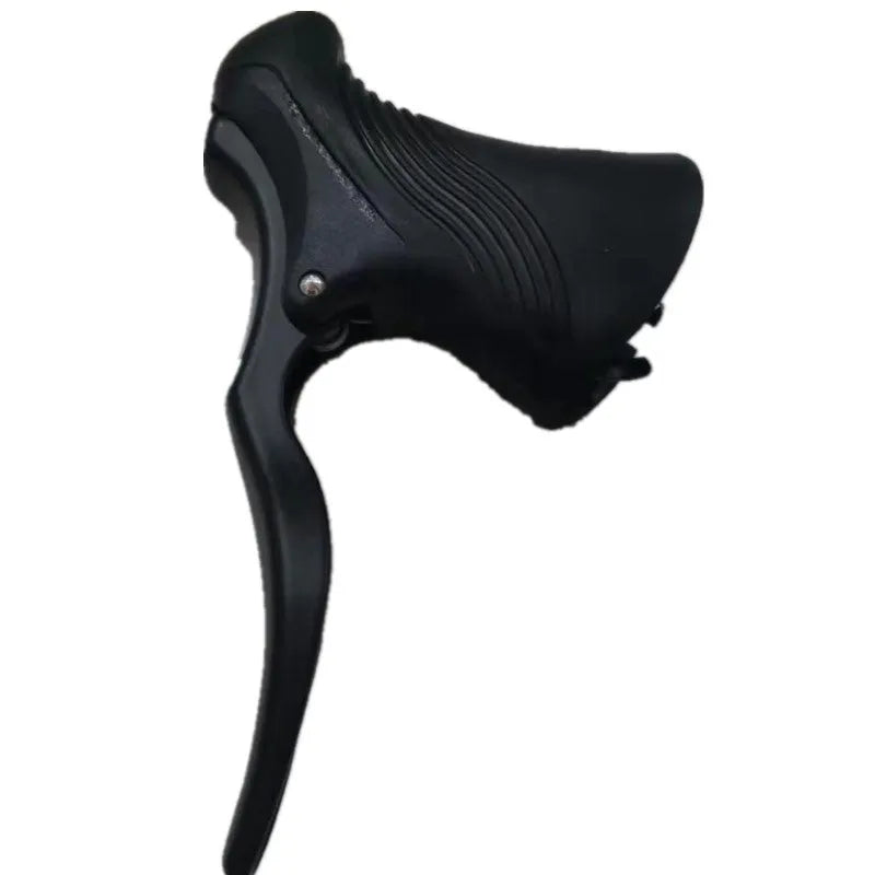 Aluminium alloy road bicycle brake handle for 22.2mm and 23.8mm handlebars in black or black silver finish