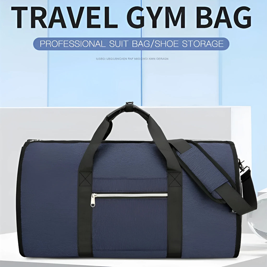 Waterproof oxford cloth sports bag with dry-wet separation compartments in grey colour