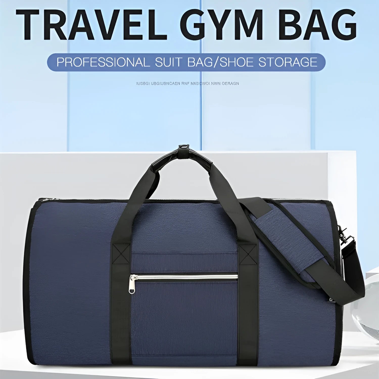 Waterproof oxford cloth sports bag with dry-wet separation compartments in grey colour