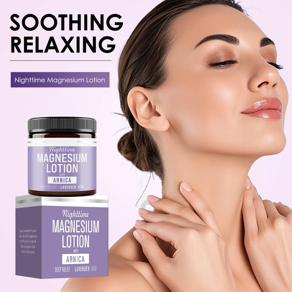 Squared jar of Magnesium Body Butter Cream 150ml for skin moisturisation