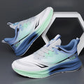 Men's woven mesh casual sneakers in black, black blue, and grey green colours with rubber sole