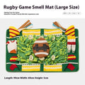 Plastic dog sniffing mat with textured surface for hiding treats in garden camping theme design