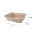 Brown disposable waterproof cat litter box shown in one of three available sizes.