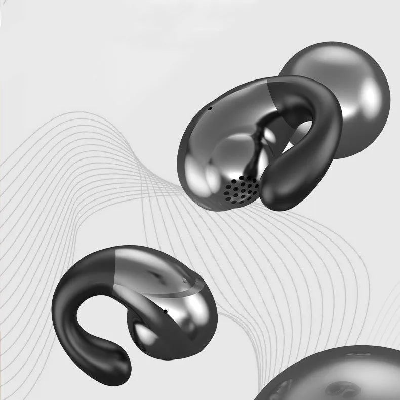 Wireless Bluetooth sports headphones with ear clip design in multiple colour options.