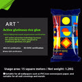 Three rolls of Glutinous Rice Wallpaper Glue E, a formaldehyde-free adhesive for home decoration.