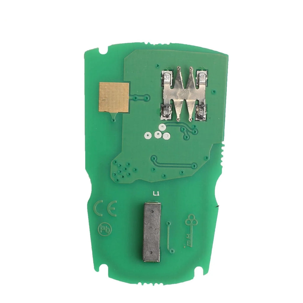 BMW CAS3 semi-intelligent three-button remote car key fob in metal and plastic.