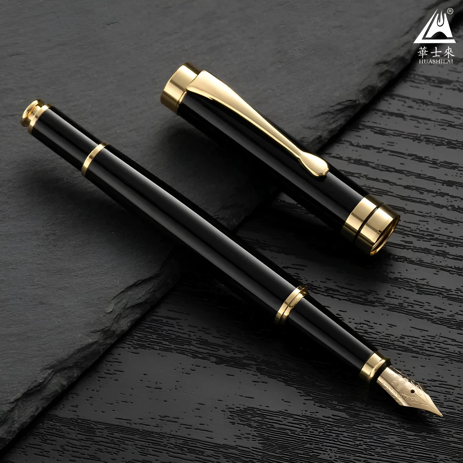 Metal fountain pen set with 26 pieces for calligraphy practice in multiple colour options with different nib types