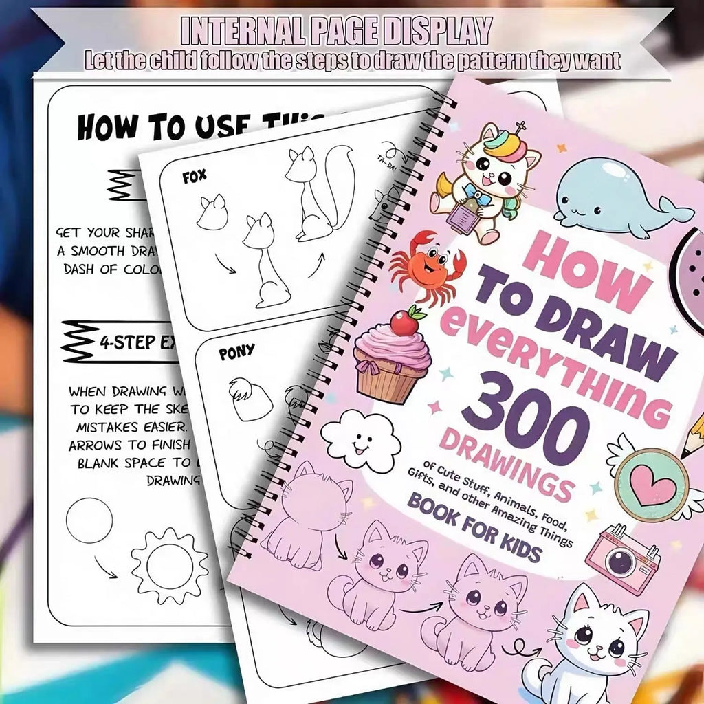 How To Draw Everything Painting Book with decomposition drawing guide, coated paper, 28.5 x 21 cm, Decomposition Drawing Book cover