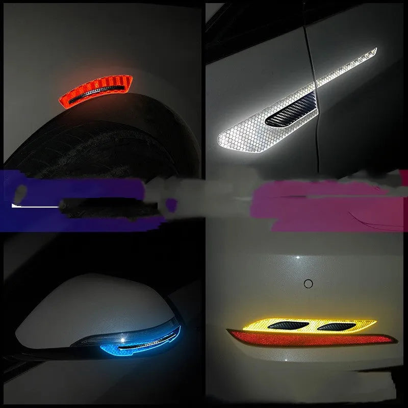 Blue reflective warning tape strips for car bumper with 17mm width measurement