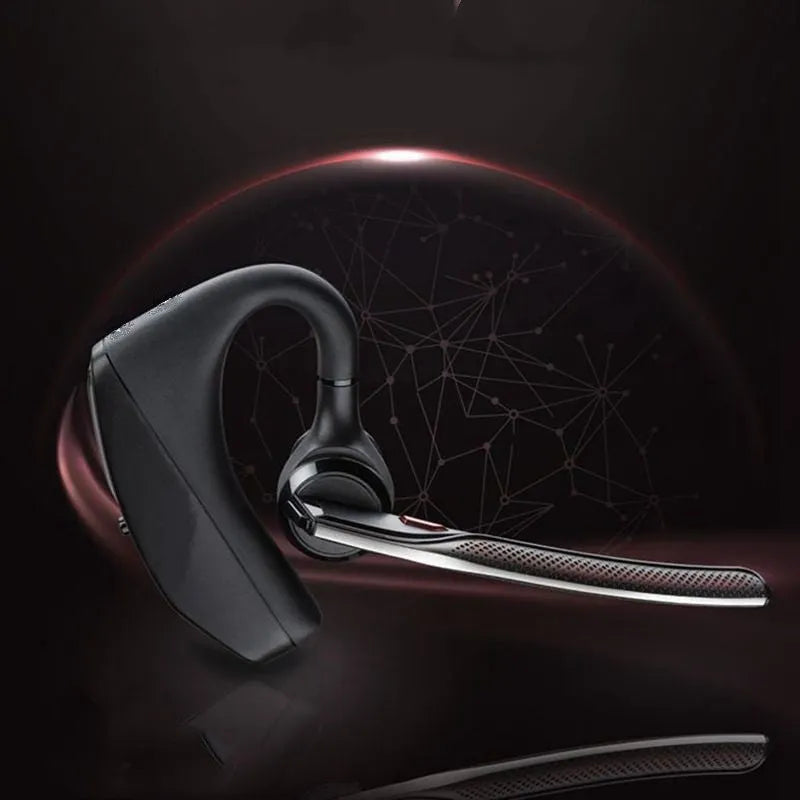 Black plastic wireless Bluetooth sports headphones with a visible battery display.