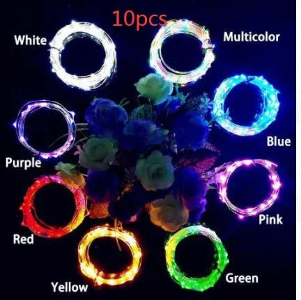 LED wine bottle string lights with copper wire and 20 warm white LEDs for decorative lighting