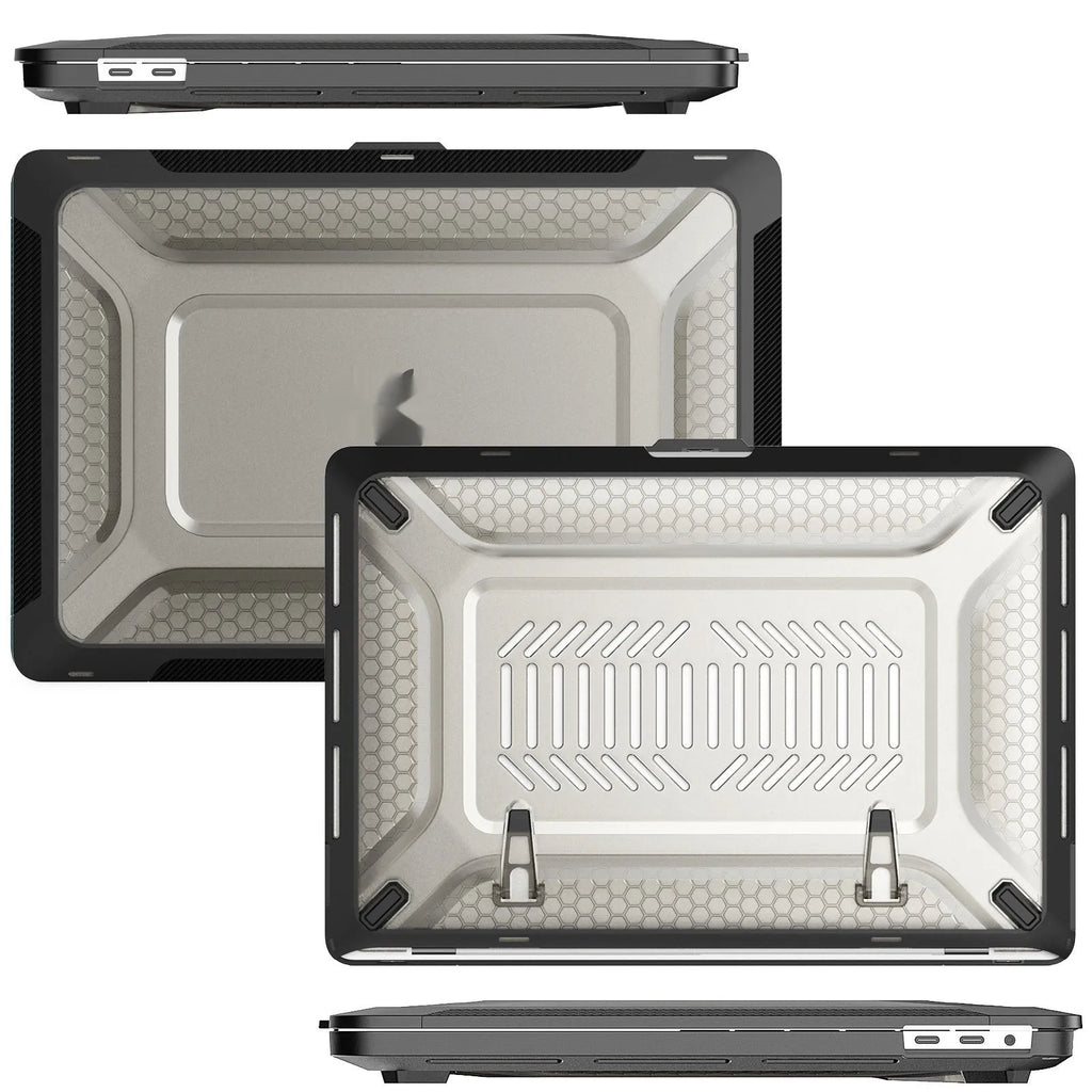 MacBook laptop with a snap-on thermoplastic polyurethane protective shell in elegant apricot colour.