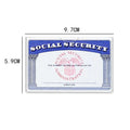 Clear PVC Social Security card holder protector measuring 9.7 by 5.9 centimetres.