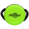 Boxing training shield target handheld PU punching pad in fluorescent green for speed and reflex drills