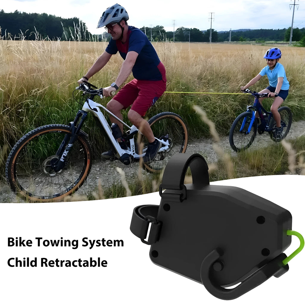 Black plastic bicycle trailer traction rope for connecting parent-child cycling trailers