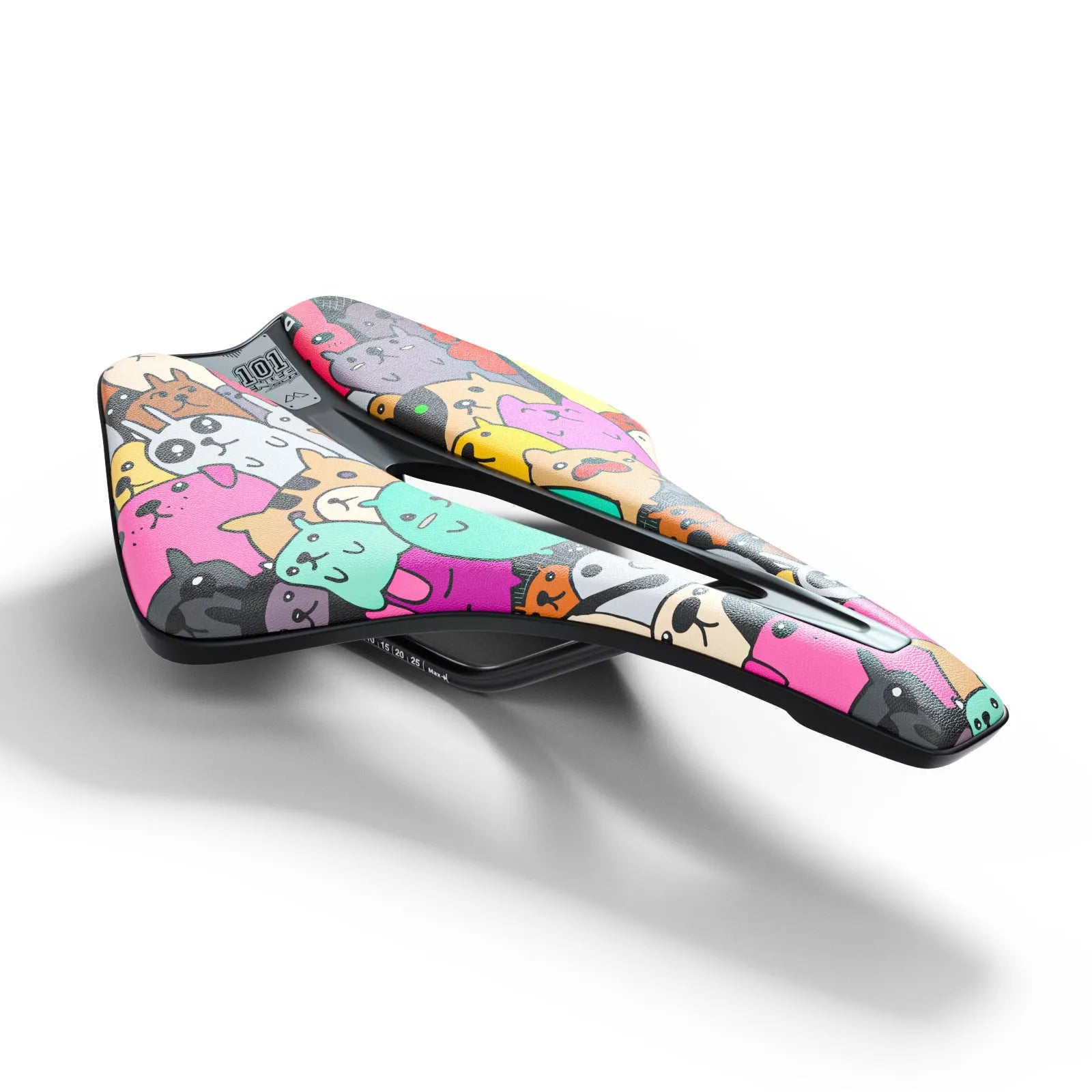 Bicycle seat cushion with ultra-light EVA cushioning and hollow design in multiple colour options