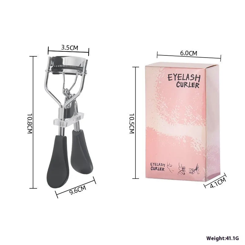 A4 manual eyelash curler with comb in assorted colours including pink and black