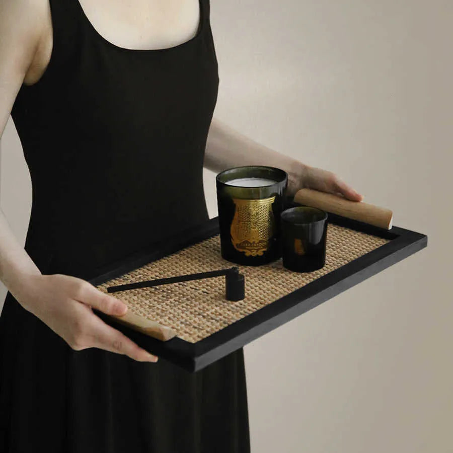 Pine wood compartment dining tray showing separated sections for organised serving
