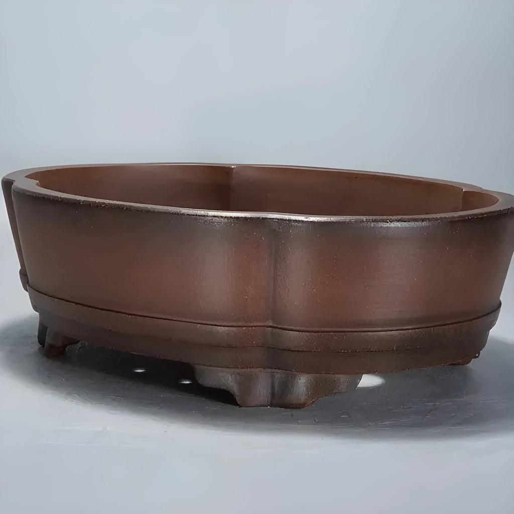 Classical purple clay flower pot traditional garden planter 50x39x16cm size