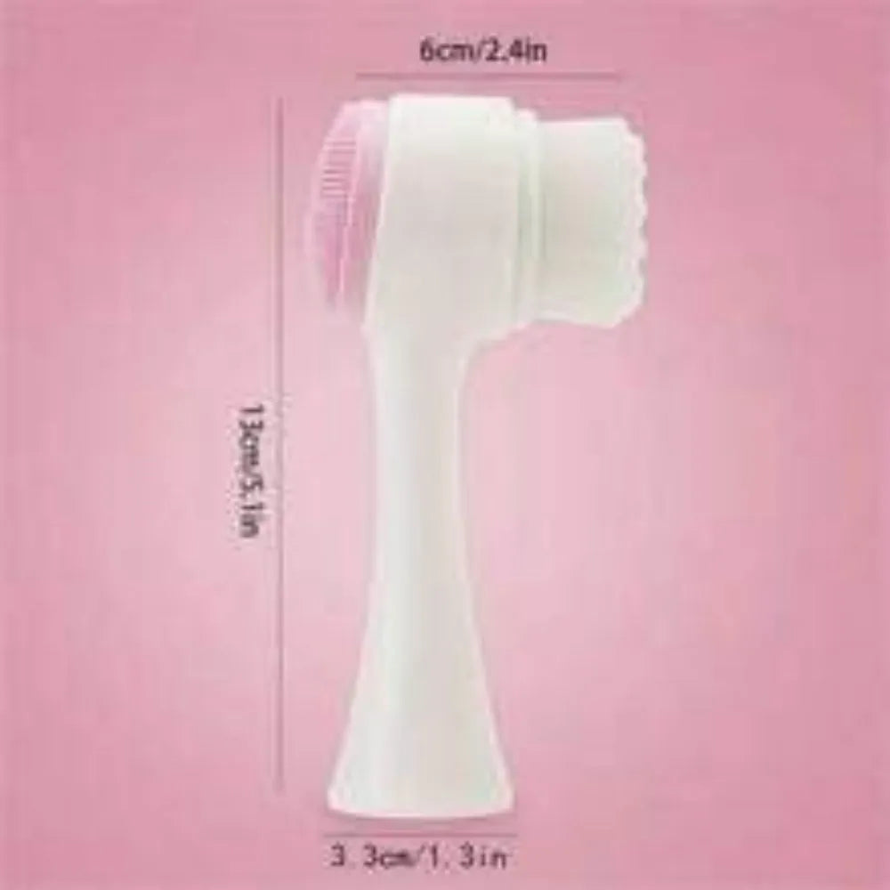 Blue pet paw brush with soft nylon bristles for gentle dog and cat grooming