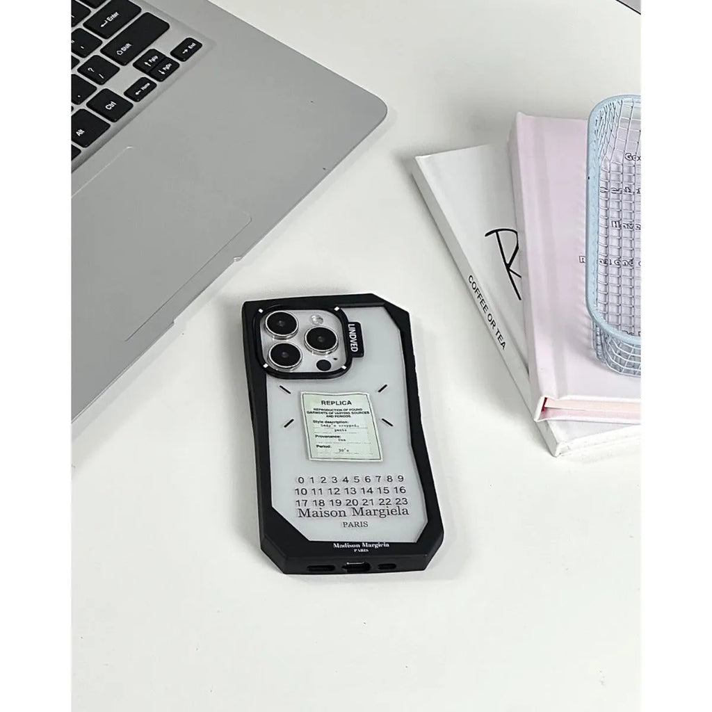 Irregular cold wind digital label TPU phone case for Apple iPhone showing shockproof protective shell