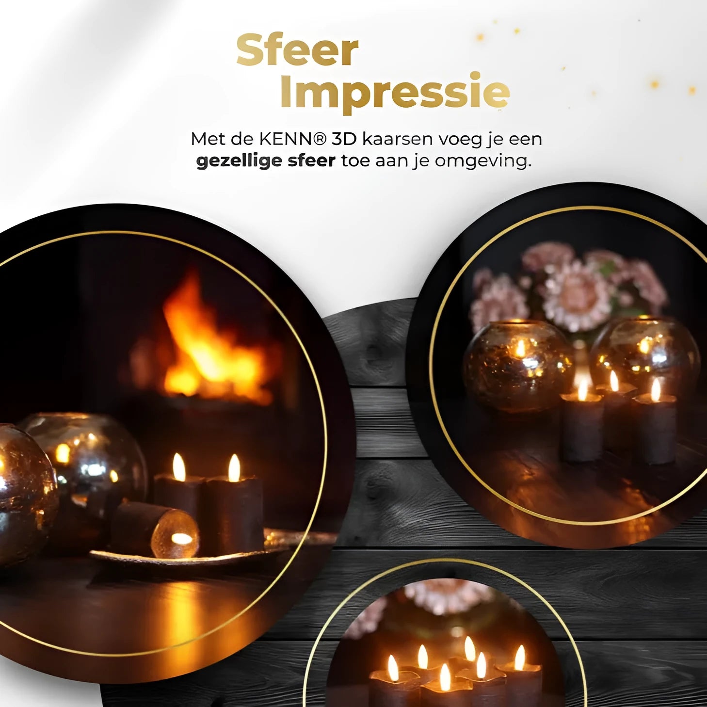 Black LED pillar candle with flickering light, dimensions 5 cm diameter by 7 cm height.