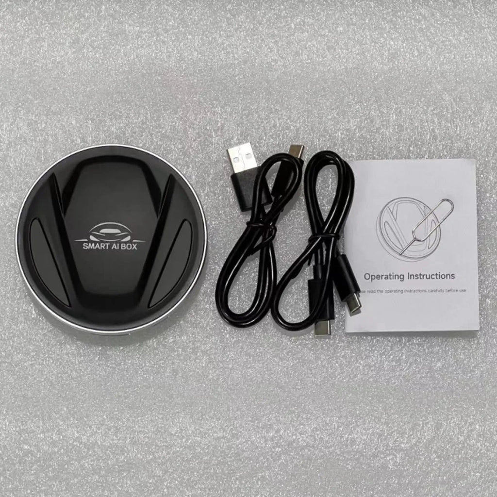 Black plastic CarPlay box with data cable for Android car DVD systems
