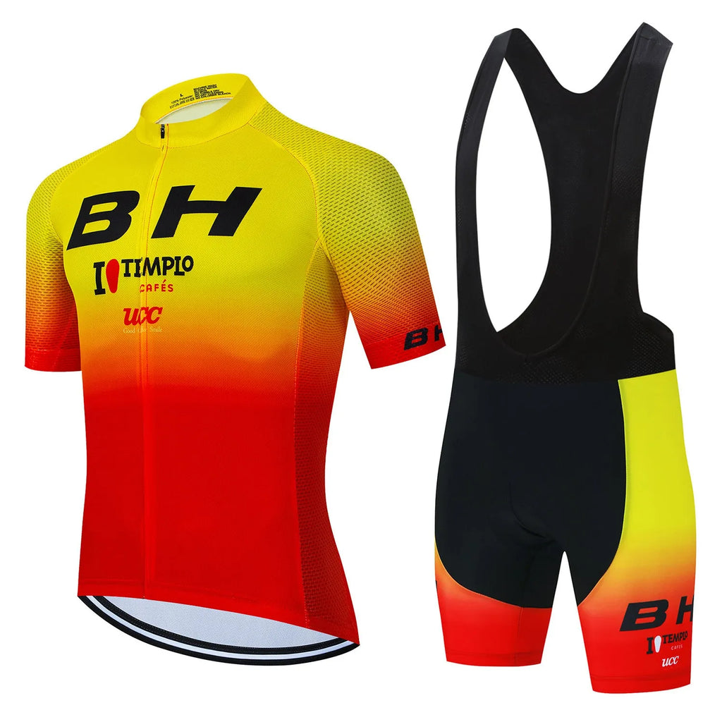 BH Men's Short Sleeve Riding Sweatshirt Suit in mesh fabric for cycling and outdoor sports