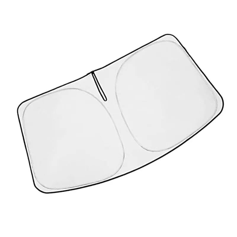 Silver reflective car sunshade for Toyota Noah/Voxy 90 series windshield.
