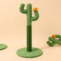 Green Masson cactus design cat scratching post and climber with sisal scratching surfaces.